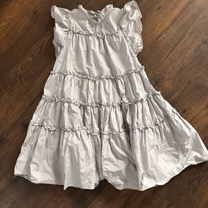 En Saison White Ruffled Mini Dress